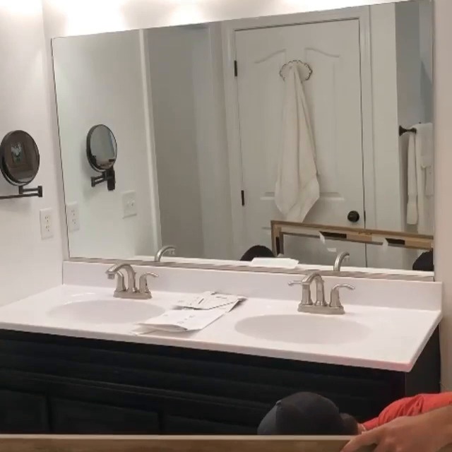 Upgrading a Bathroom Mirror with an Easy to Use MirrorMate Frame