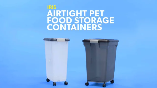 Iris Airtight Pet Food Storage Container Smoke Black 28 Qt Chewy Com Iris Airtight Pet Food Storage, Pet Food Storage Containers On Wheels