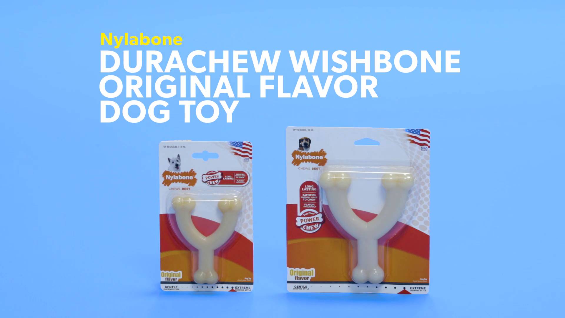 Nylabone wishbone wolf on sale size