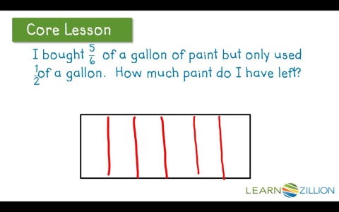 Lesson 11 Add And Subtract Fractions In Word Problems Ready Use A Model To Solve Word Problems Involving Subtraction Of Fractions With Unlike Denominators