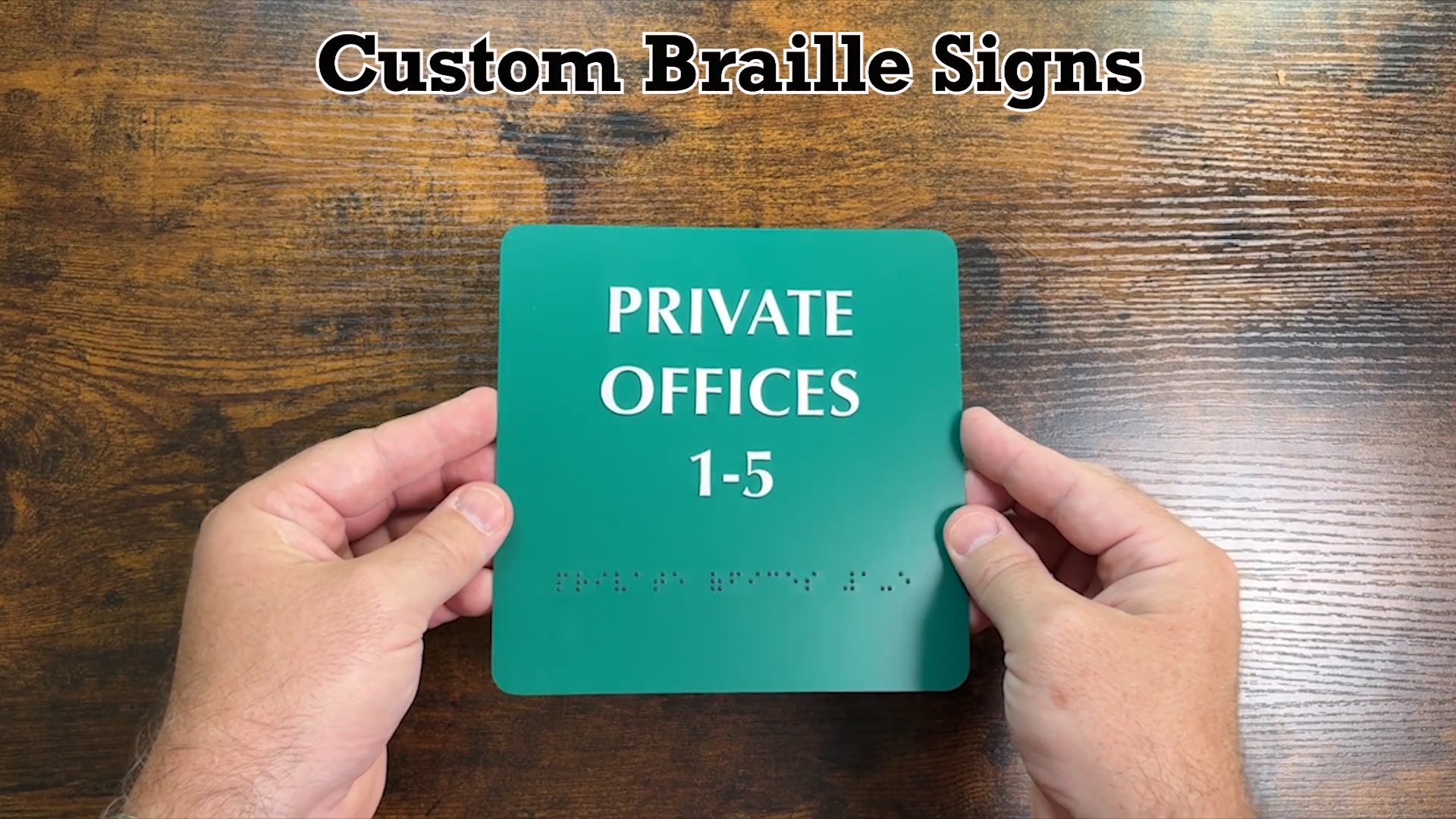 Custom 6x6 Braille Signs SB-0289
