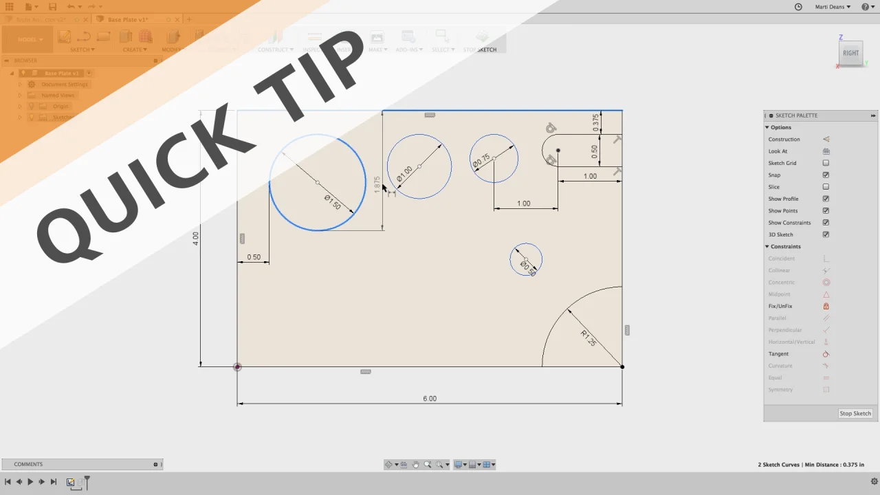 Fusion 360 Tic Tac Toe Drawing 