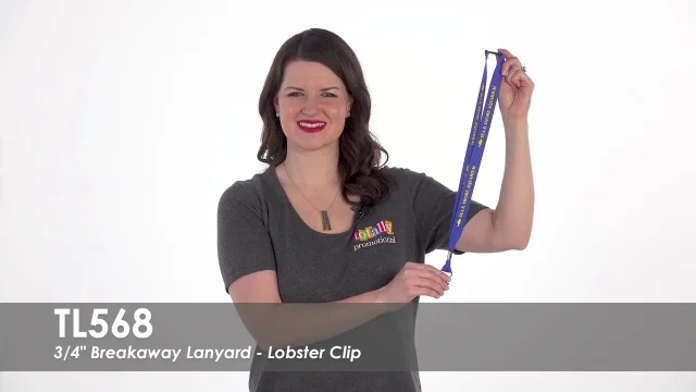 Custom Printed 3/4-In. Breakaway Lanyard-Lobster Clip - Qty: 25