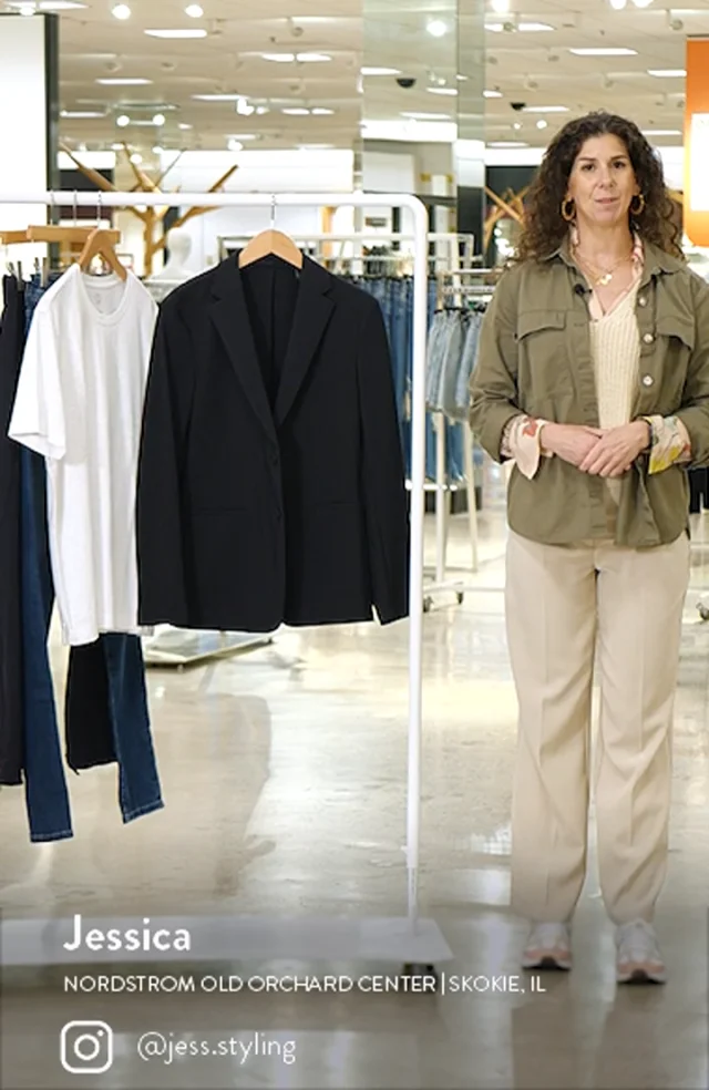 Theory【2024】 PRECISION CLINTON DPK W A Blue Precision Ponte Clinton Blazer | Theory
