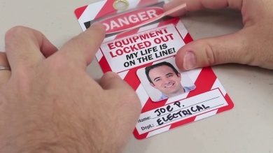 Equipment Locked-Out Self-Laminating Tag