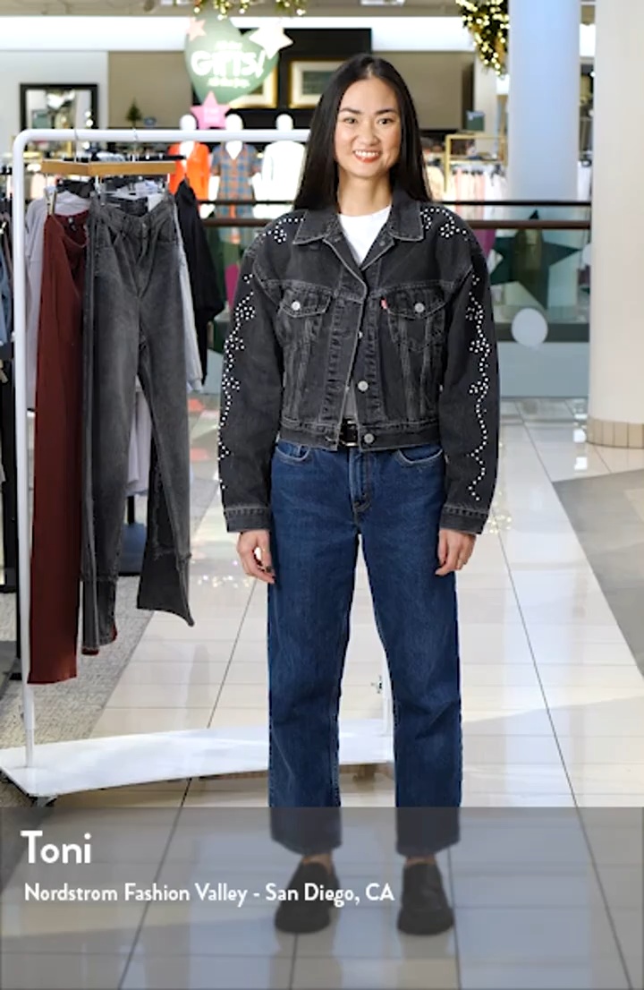Levi's Shrunken '90s Beaded Denim Trucker Jacket | Nordstrom