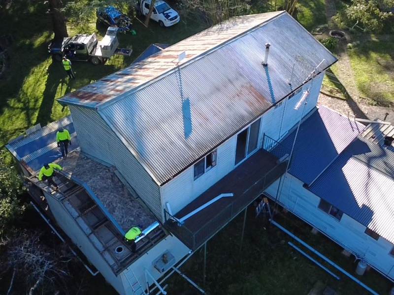 Old rusty roof before replacement