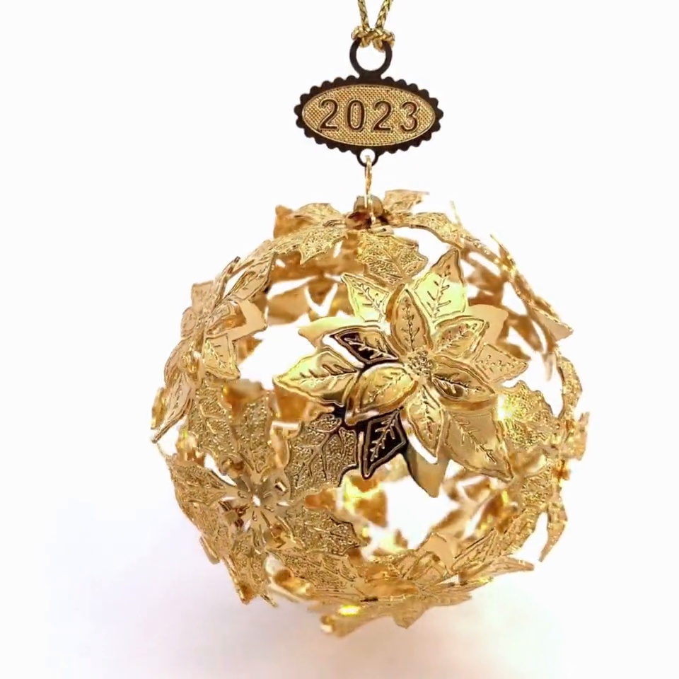 2023 Annual Gold Christmas Ornament
