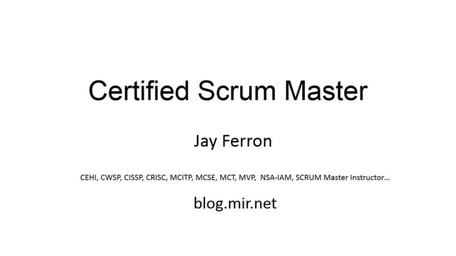Scrum Master Course intro video