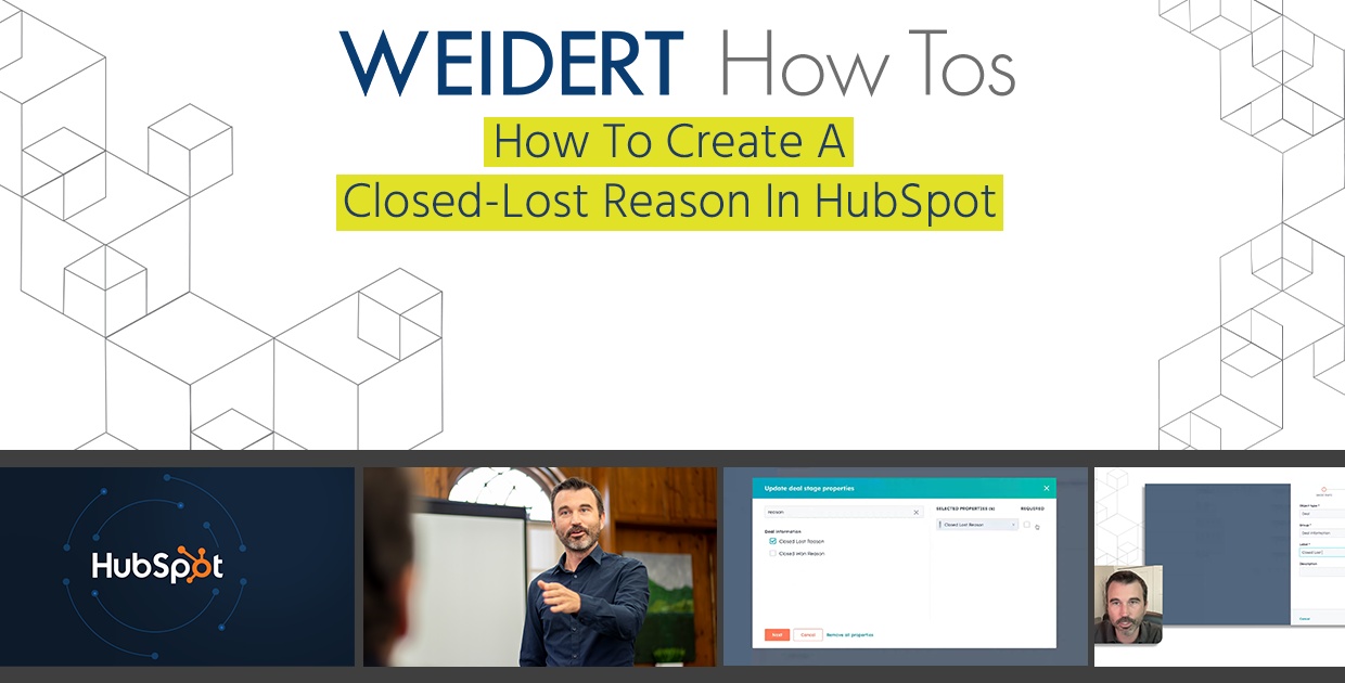 HubSpot How To Create a Closed Lost Reason Property