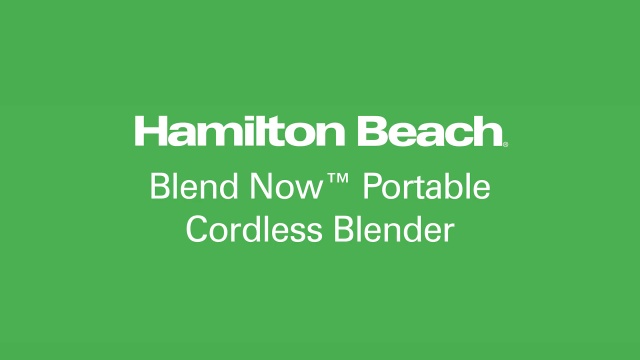 Hamilton Beach Blend Now 16 oz. Single Speed Aqua Cordless Portable Blender  with Travel Lid 51182 - The Home Depot