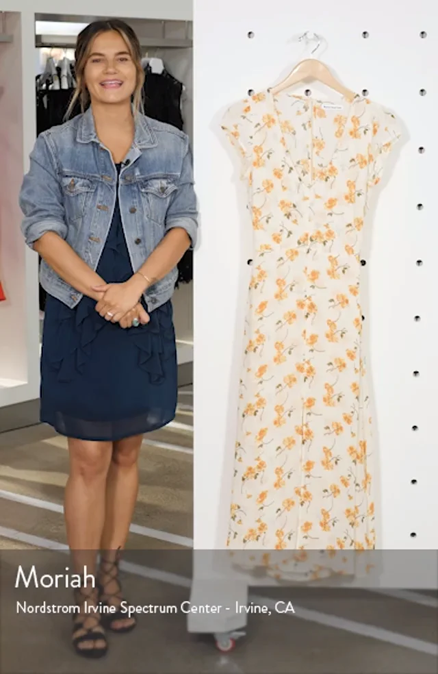 Reformation Floral Wellfleet Back Cutout Dress Nordstrom
