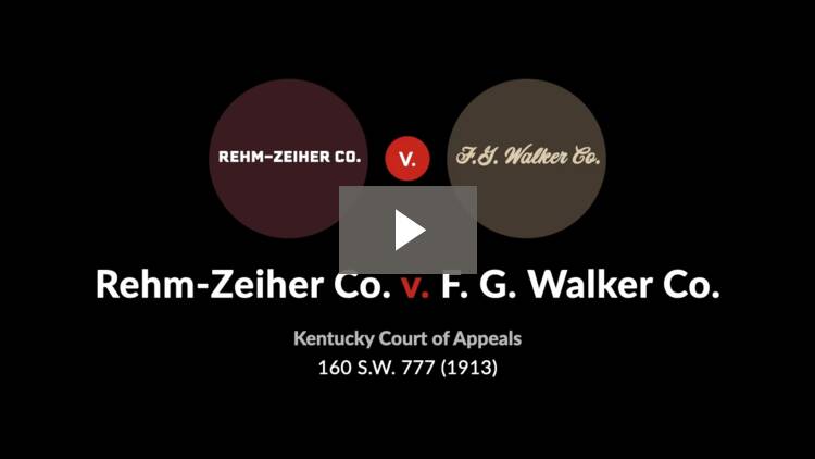 Rehm Zeiher Co V F G Walker Co 160 S W 777 1913 Case Brief Summary Quimbee