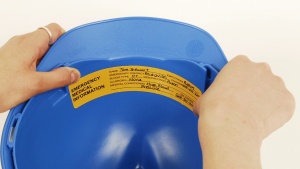 Emergency Medical Hard Hat Labels