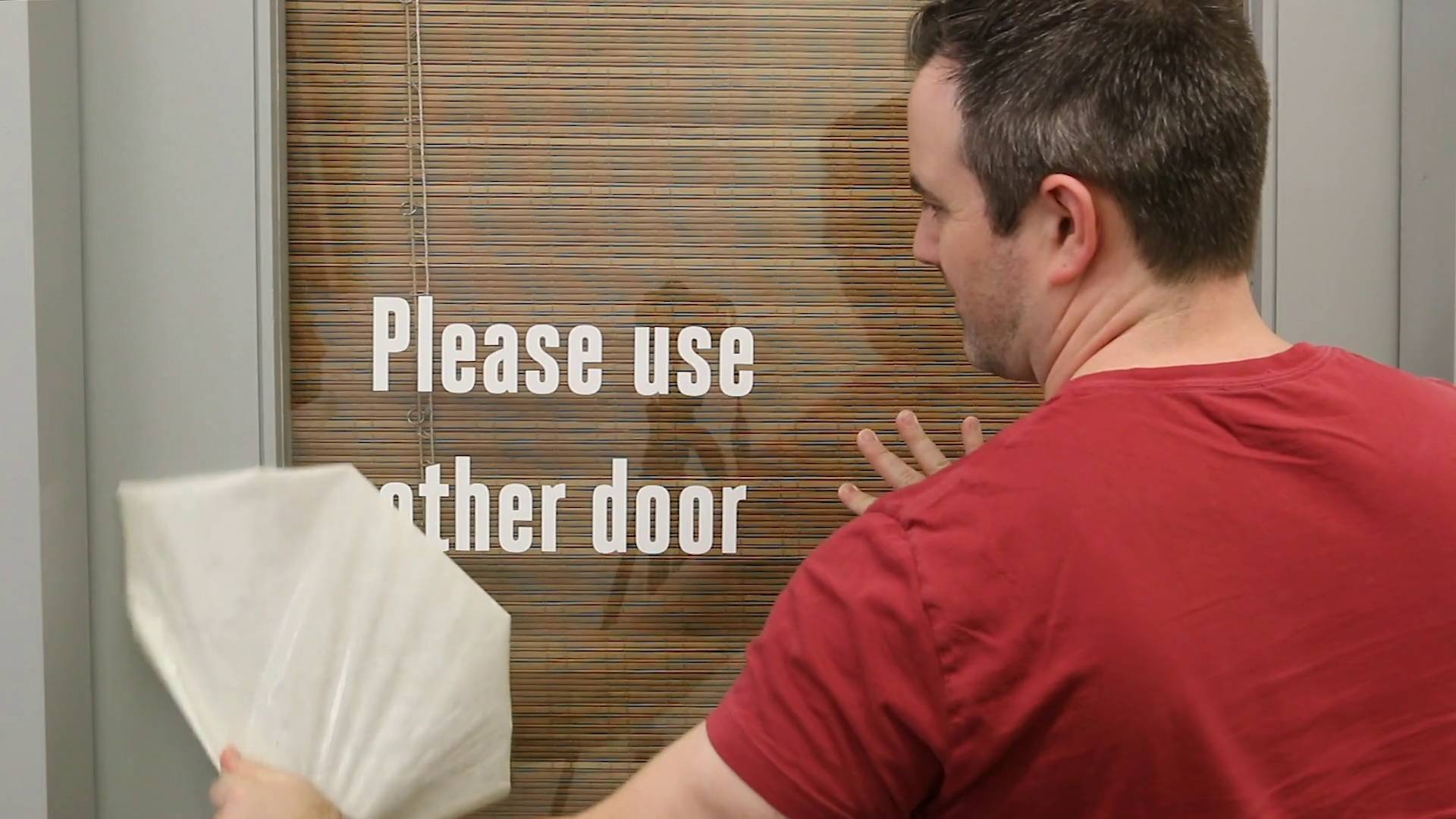 Please Use Other Door Decal