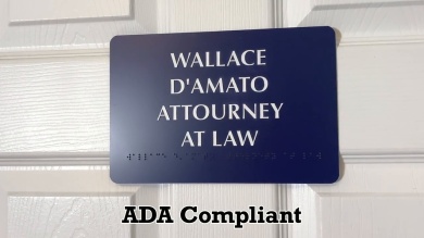 6 inch x 9 inch Custom Braille Sign