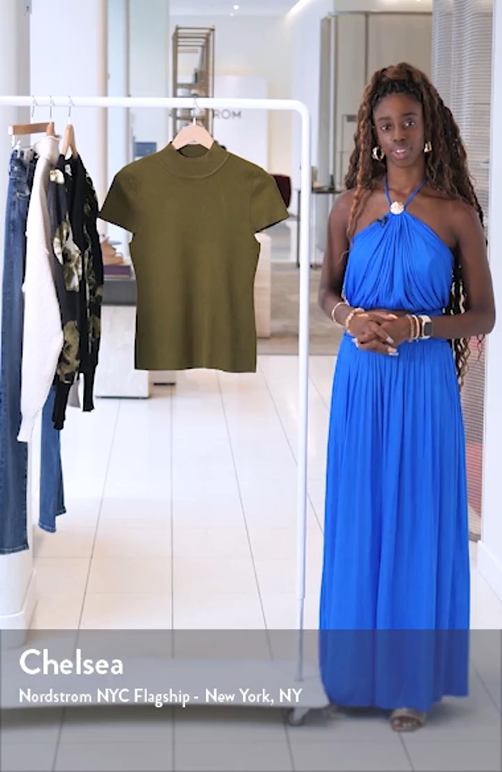 DKNY Short Sleeve Mock Neck Knit Top | Nordstromrack