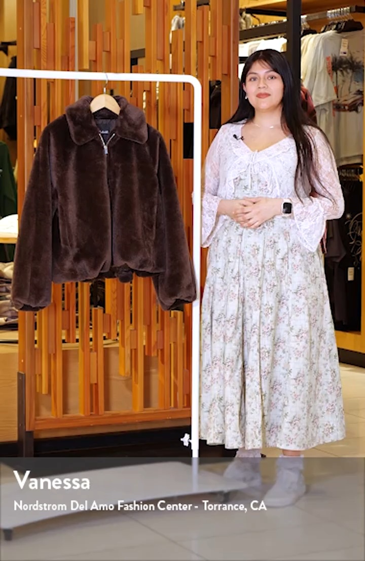 Madewell Bubble Faux Fur Bomber Jacket | Nordstrom