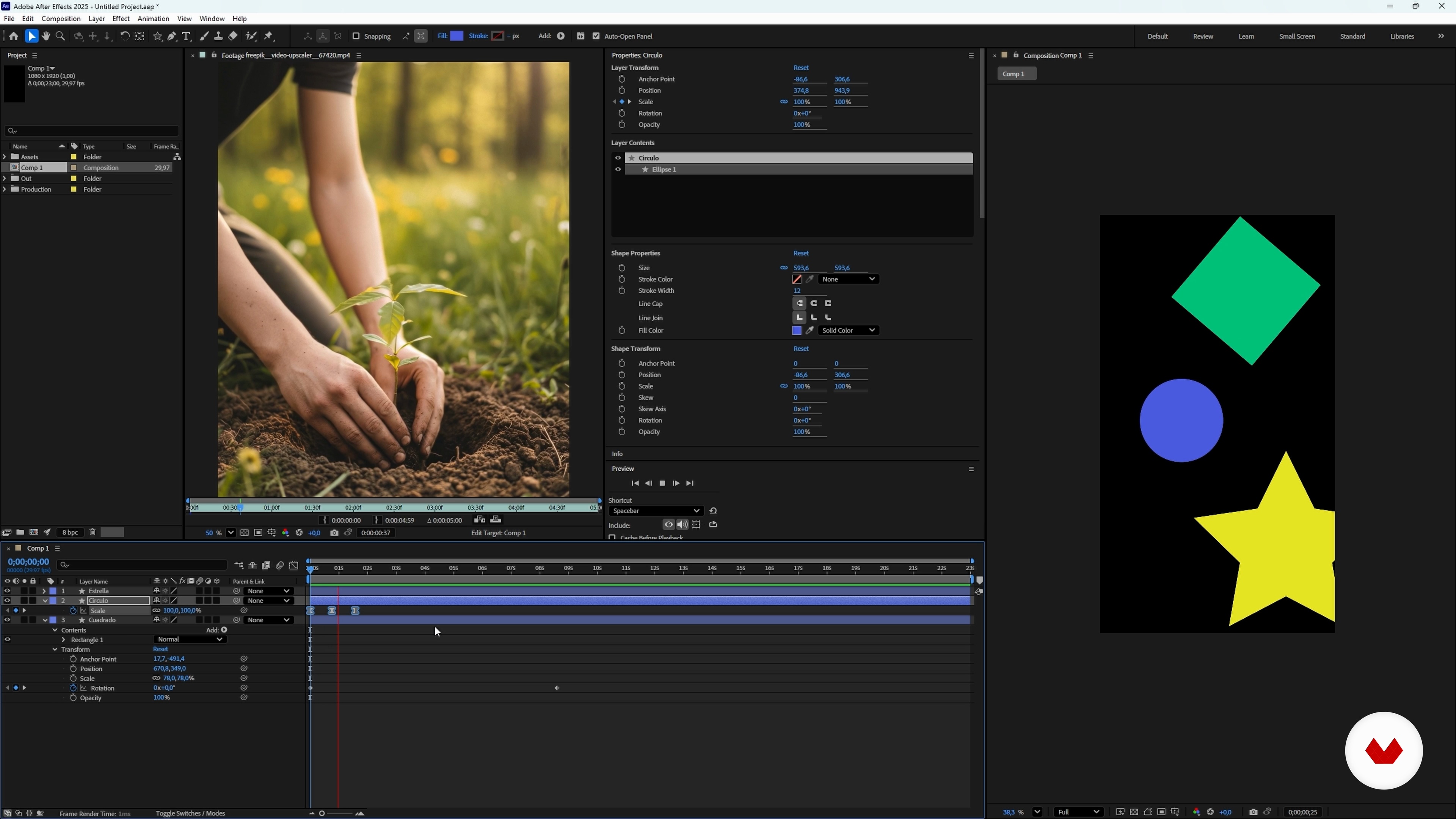 Introducción a After Effects y montaje inicial