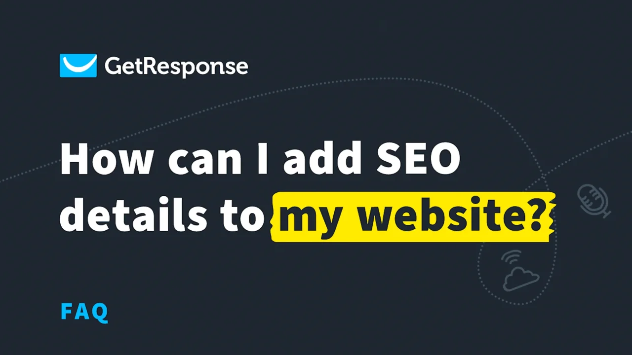 How can I add SEO details to my website?