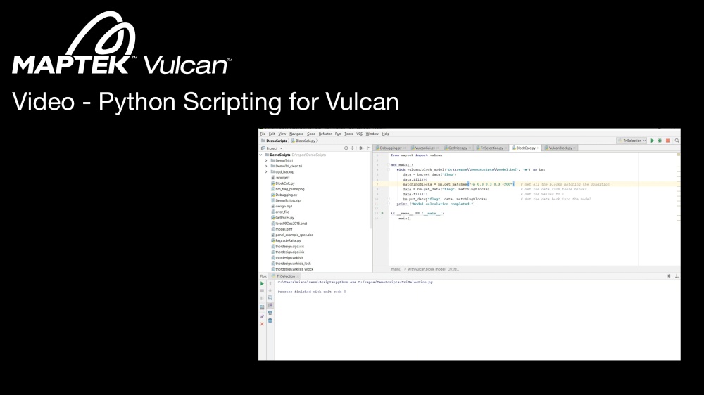 Maptek - Python Scripting for Vulcan