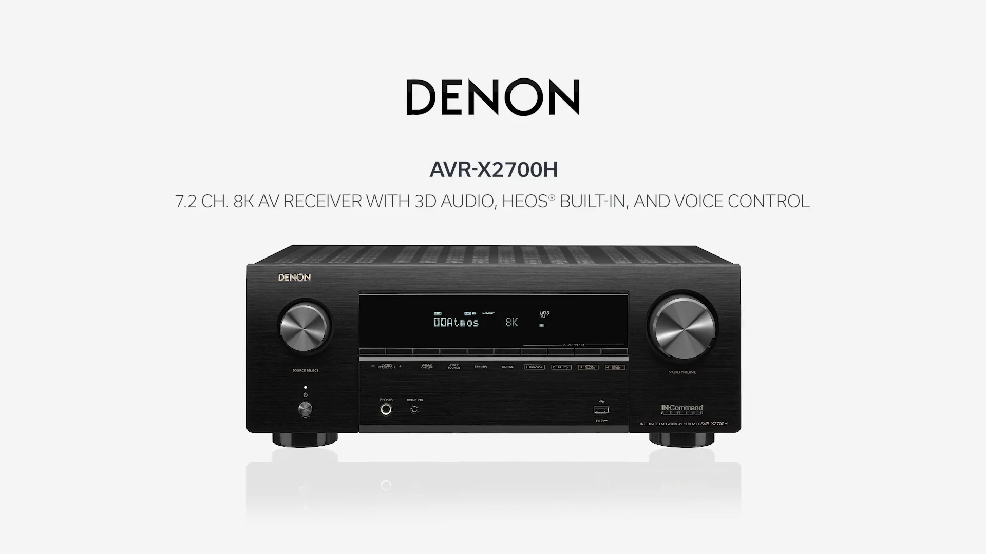 AVR-X2700H - 7.2 Ch. 95W 8K AV Receiver Powered by HEOS™ | Denon