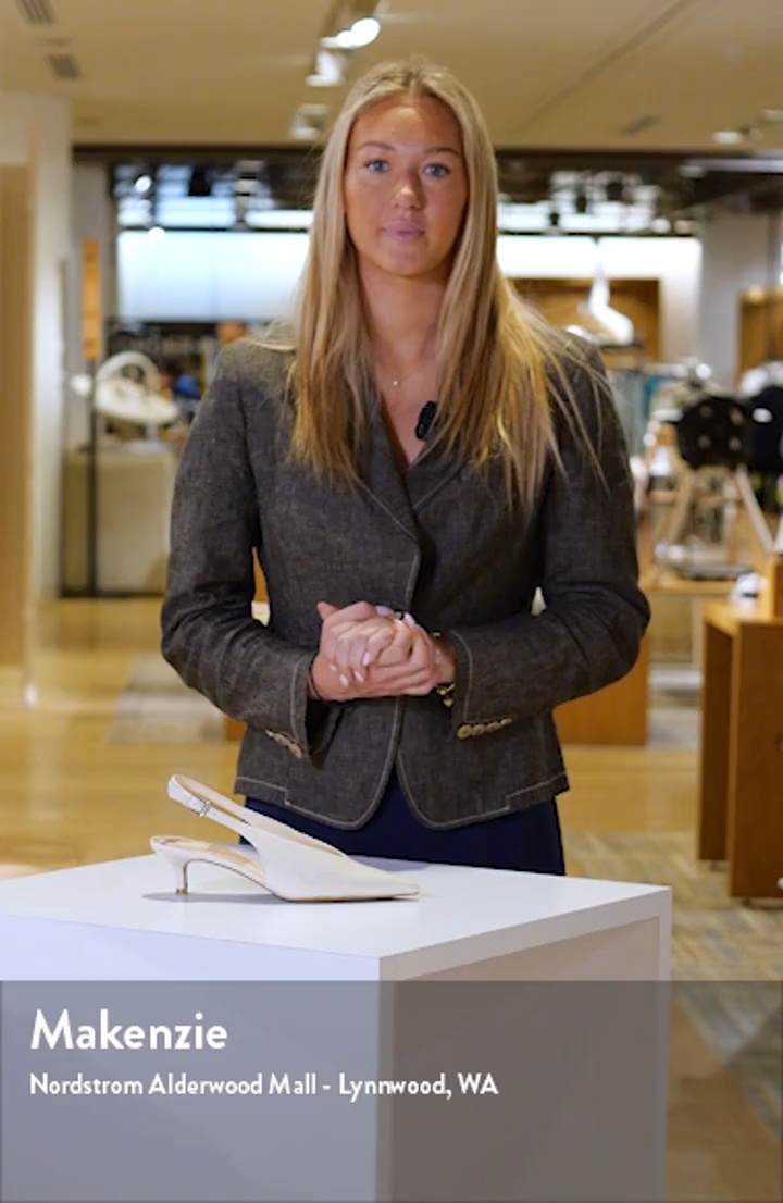 Alenna Slingback Pointed Toe Kitten Heel Pump