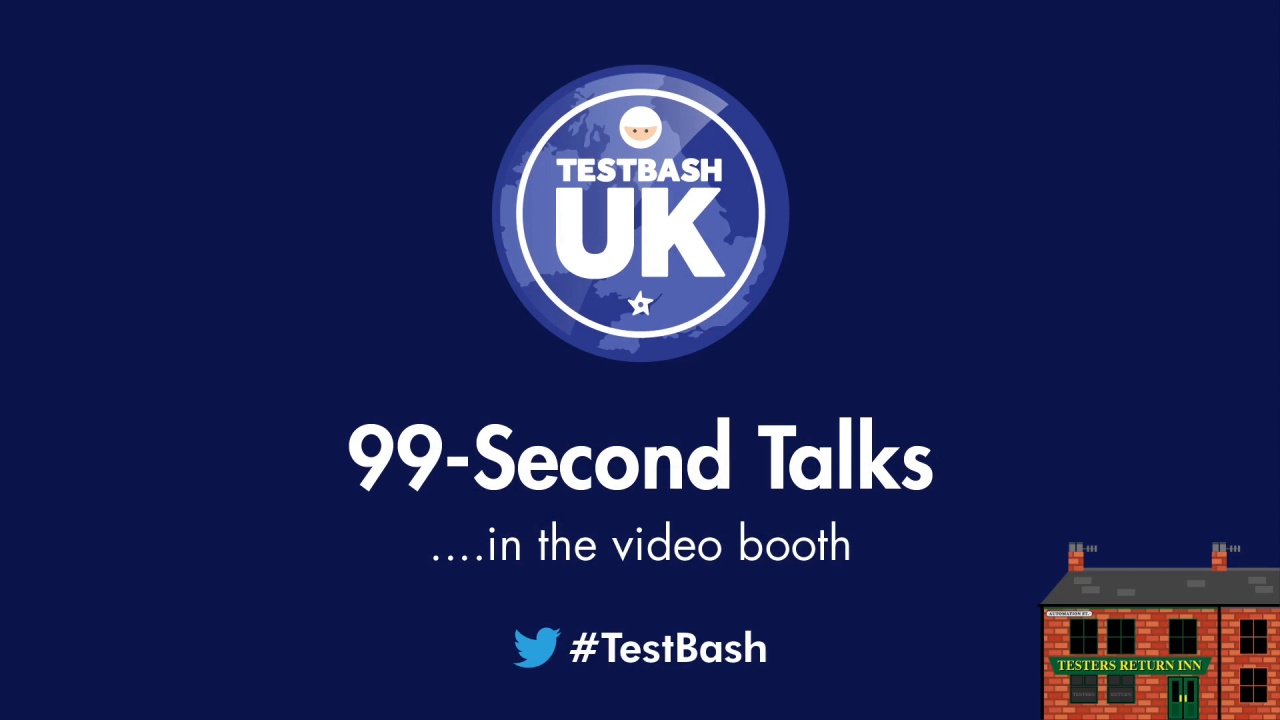 99 Second Talks in the Video Booth - TestBash UK 2022 image