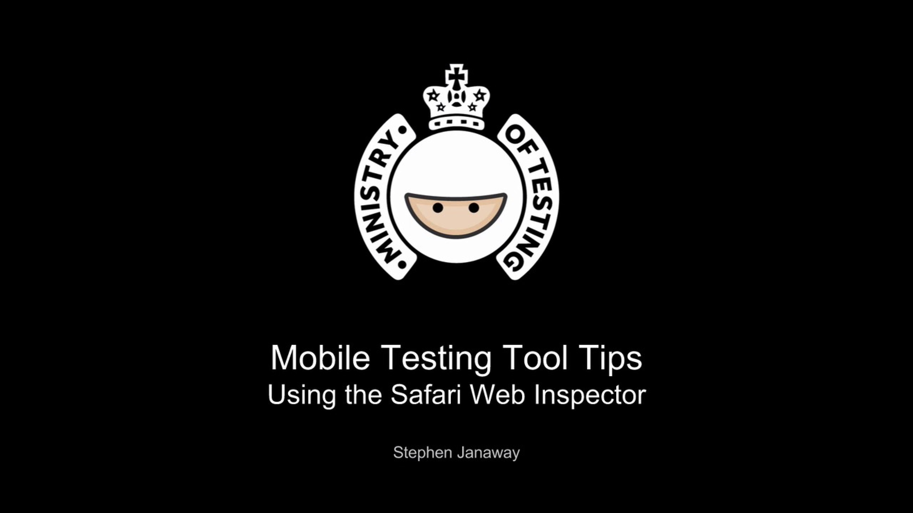 Using the Safari Web Inspector