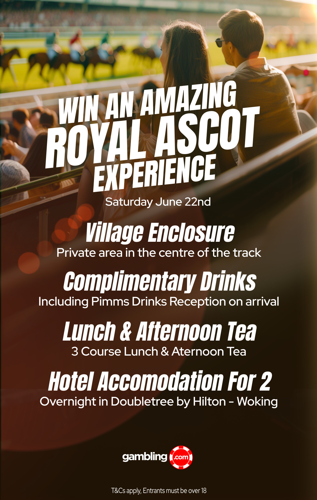 Win a trip to Royal Ascot with&nbsp;Gambling.com