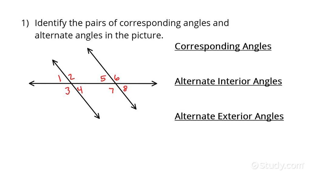How to Identify Corresponding and Alternate Angles Geometry