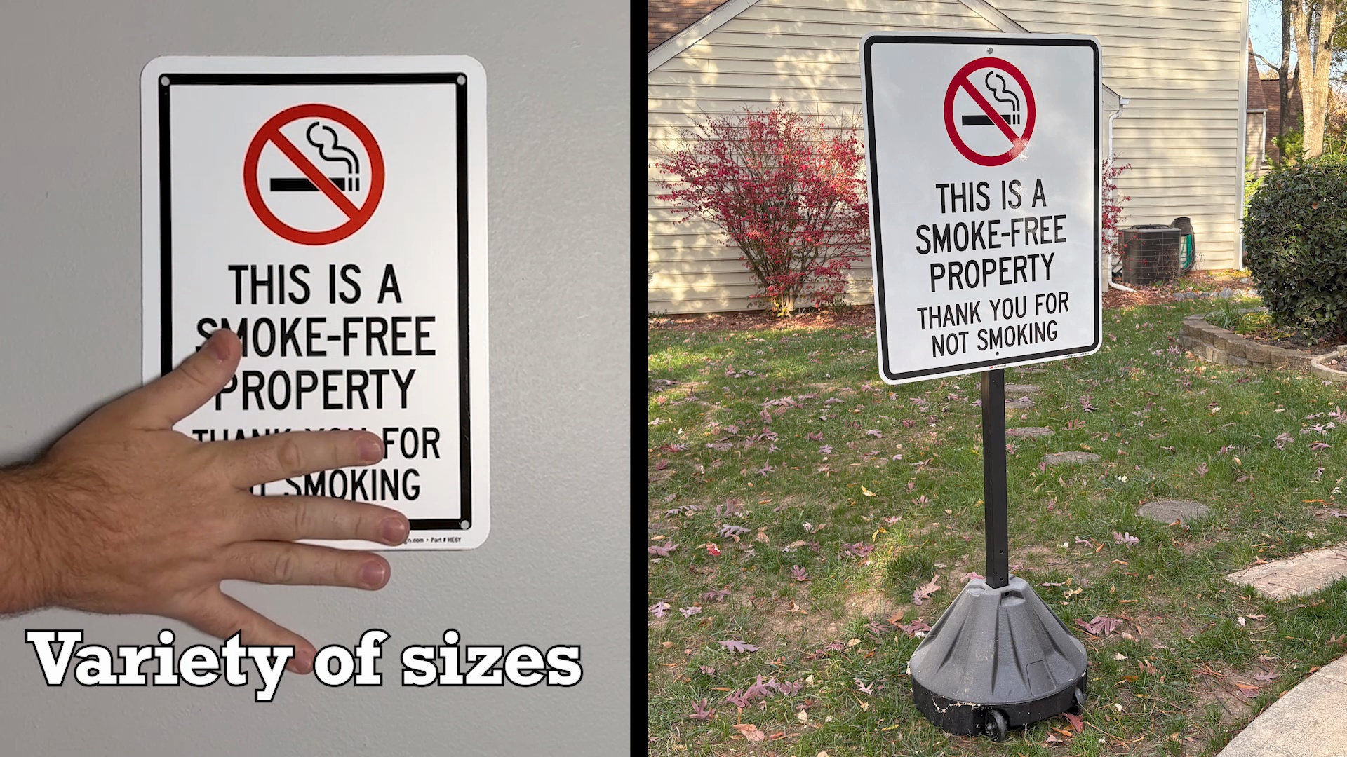 This Is A Smoke-Free Property Signs K-9849