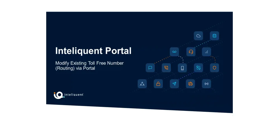 Modify Existing Toll Free Number (Routing) via Portal