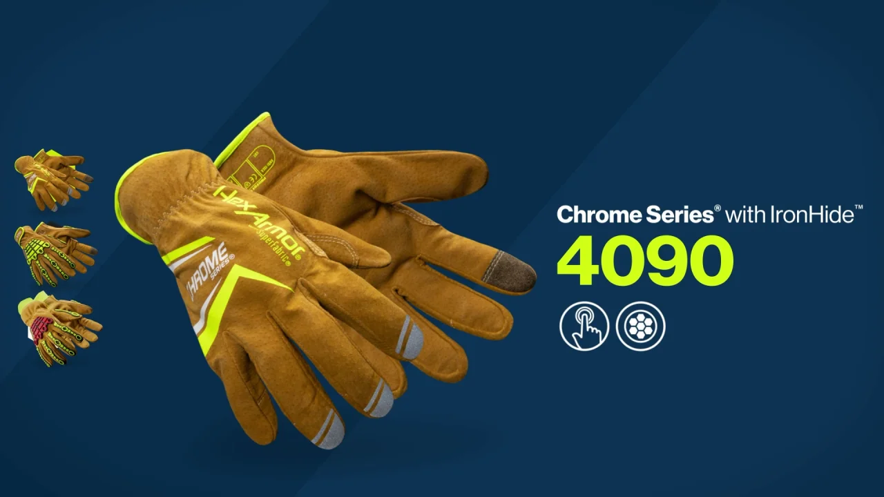 ヘルグヴァール　sec Chrome Series 4090 - Leather work glove - HexArmor