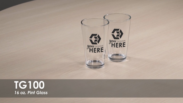 Custom Imprint Pint Glass Plastic Reserv� Can Shaped 16 oz