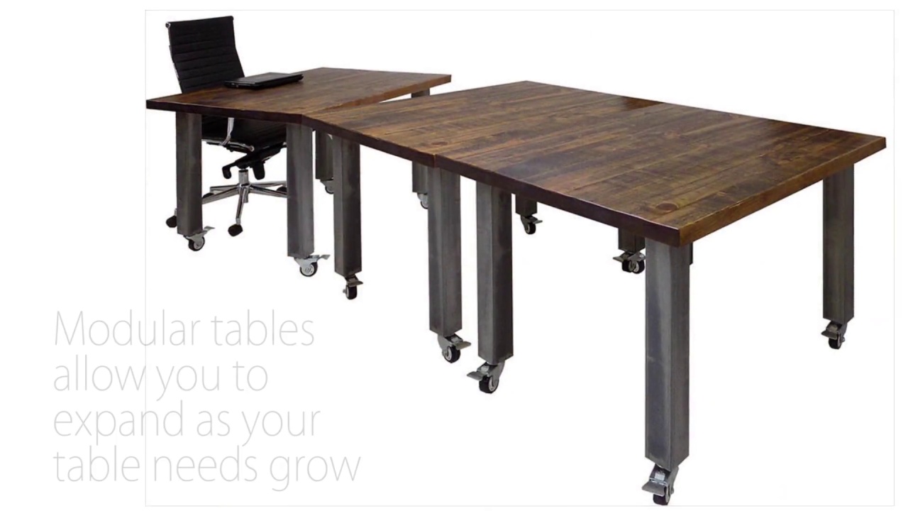 Solid Wood Mobile Conference Table
