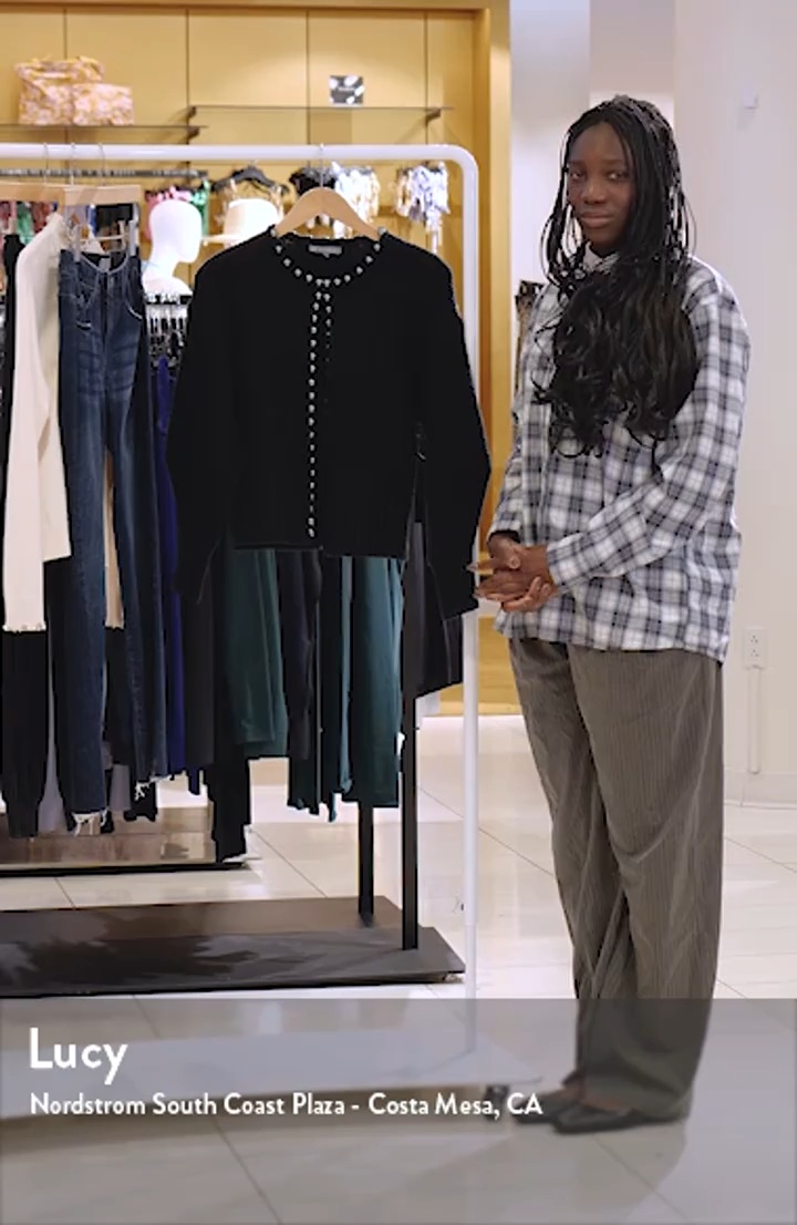 Wit & Wisdom Faux Pearl Trim Cardigan | Nordstrom