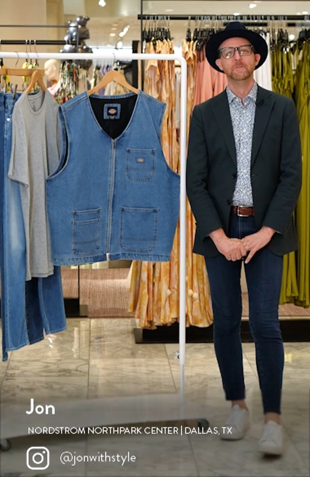 Dickies Zip Front Denim Vest | Nordstrom