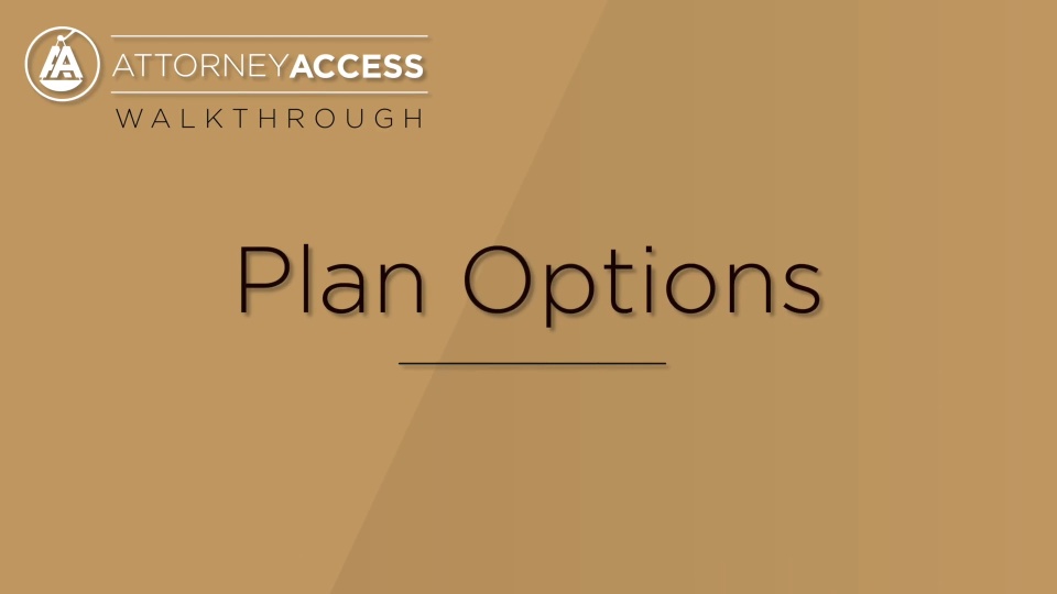 Attorney Access Plan Options