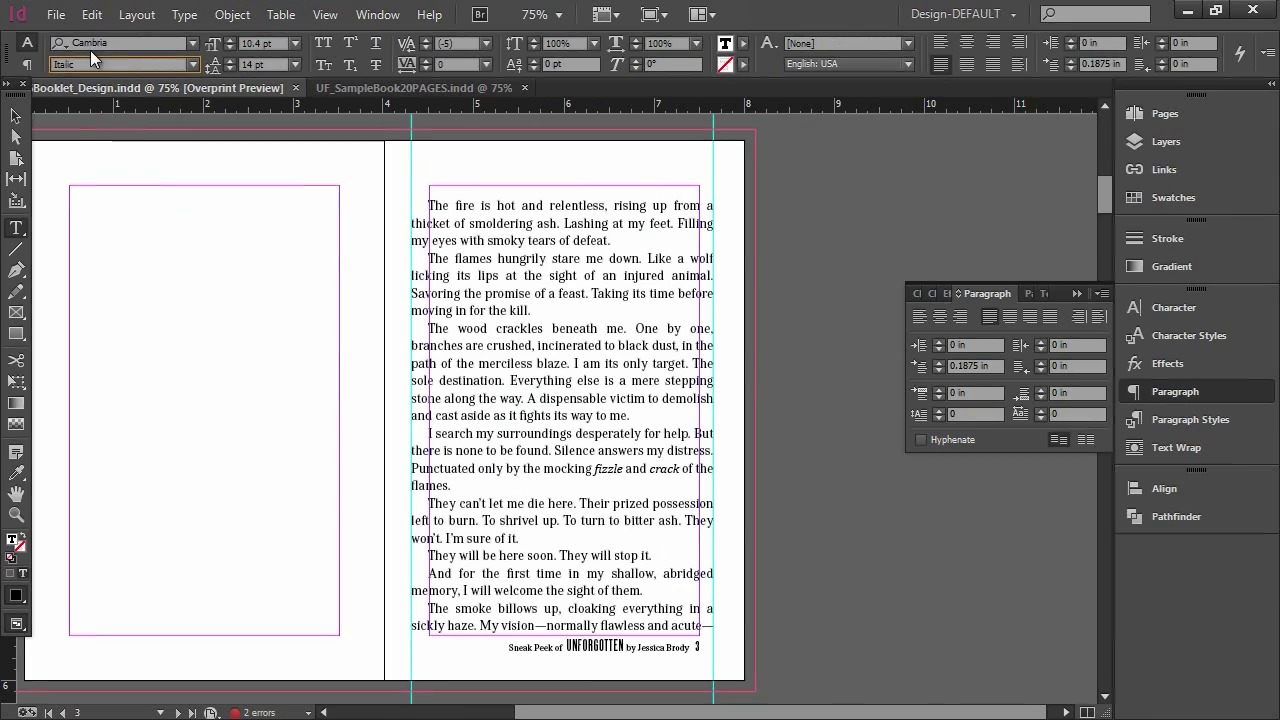 Designing Booklets - Inside Pages (Part 1)