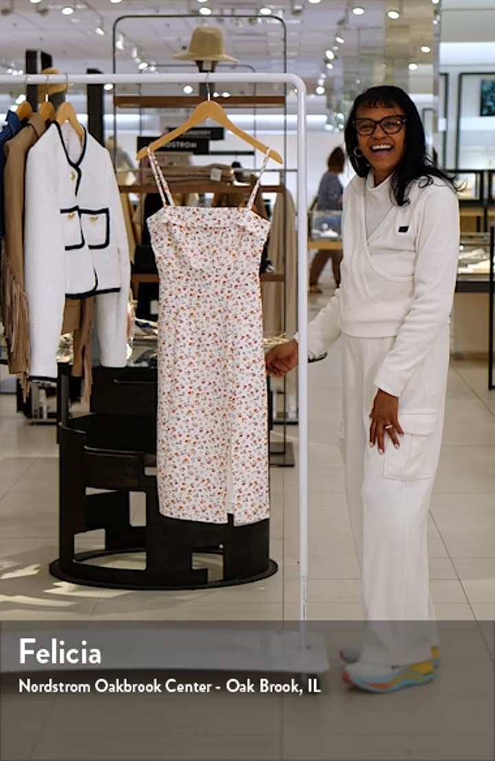 French Connection Echo Floral Crepe Midi Dress | Nordstromrack