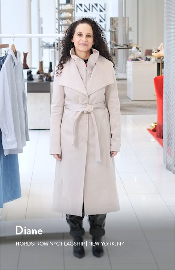 Soia & Kyo Ilana Water Repellent Bib Detail Cotton Blend Trench