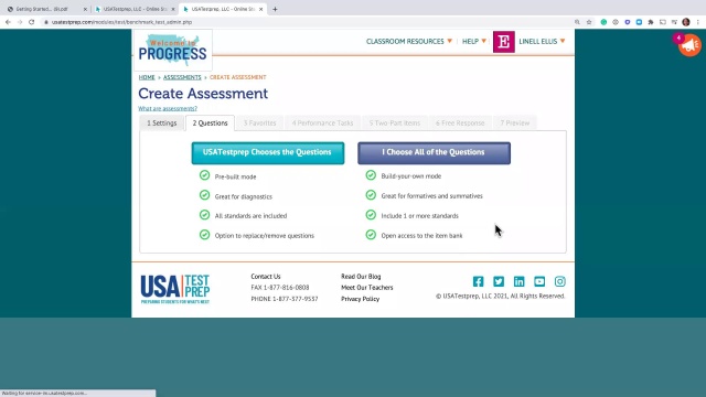 Screenshot from Getting Started With USATestprep video