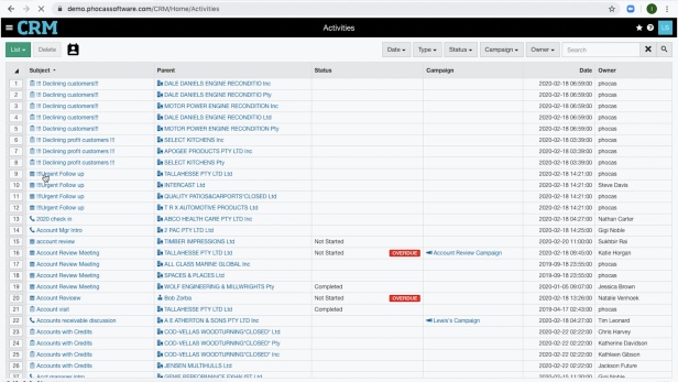 Customer relationship management software