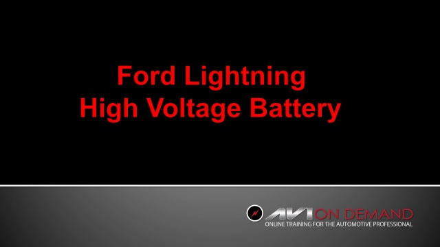 Ford Lightning High Voltage Battery