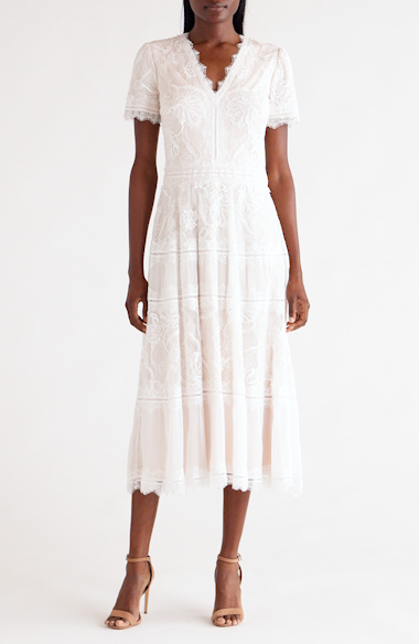 Tadashi ShojiタダシショージPAIK LACE MIDI DRESS Tadashi ShojiタダシショージPAIK LACE MIDI DRESS