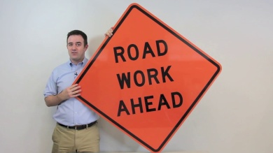Road Work 500 Ft - Traffic Sign