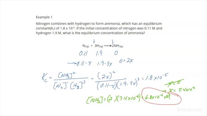 how-to-calculate-equilibrium-concentrations-from-equilibrium-constant-chemistry-study