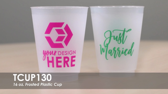 50 PC 16 oz Bulk Personalized Names Frosted Plastic Cups 4 16 oz