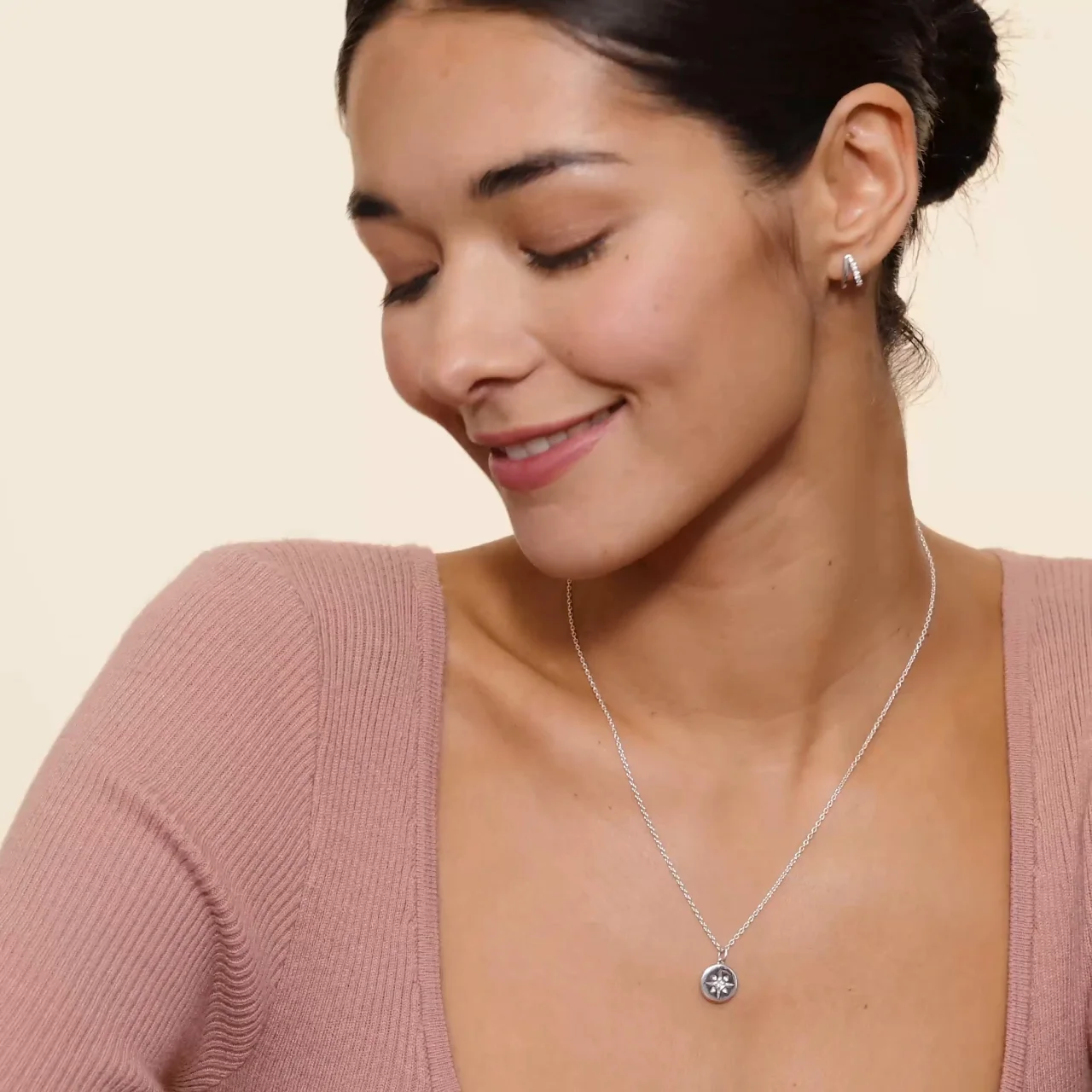 North Star Diamond Pendant in Silver | Brilliant Earth